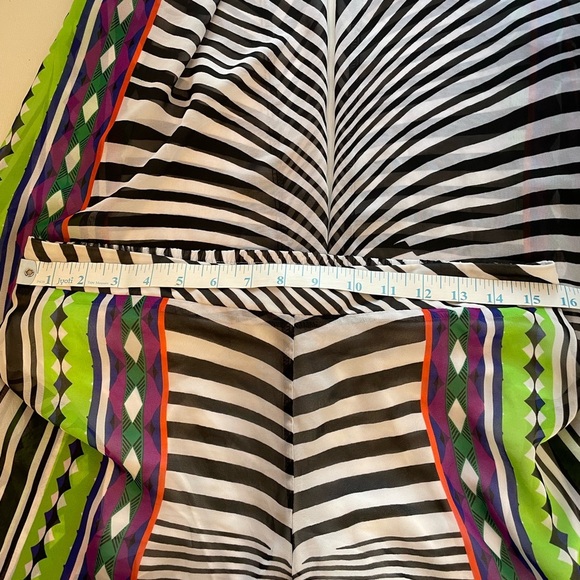 Bisou Bisou Sheer Patern Pants Wide Leg Zebra print size M - Picture 3 of 5